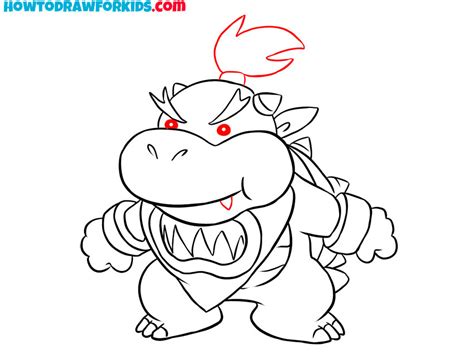 Easy bowser drawing  bowser